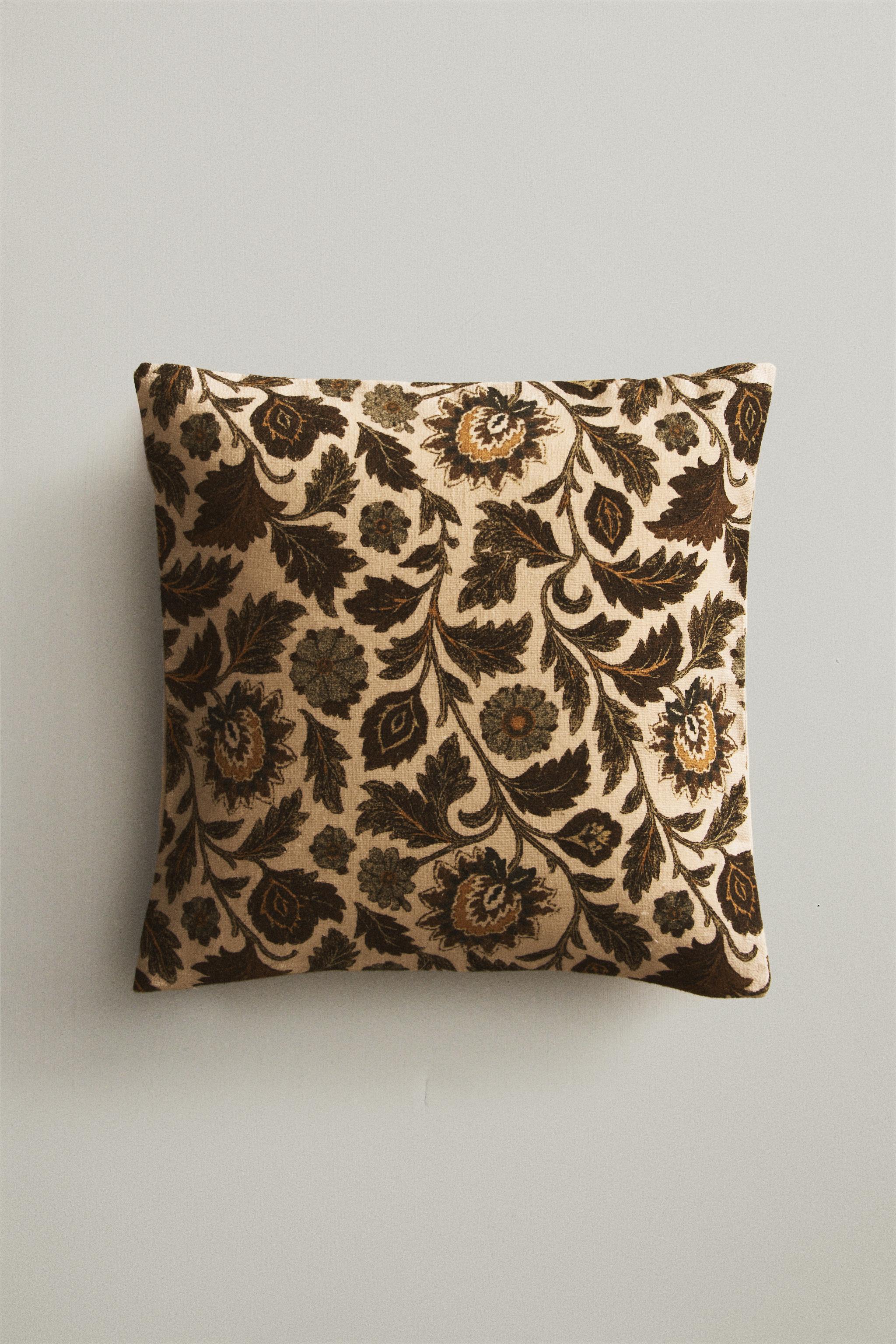 HOUSSE DE COUSSIN IMPRIMÉ FLEURI